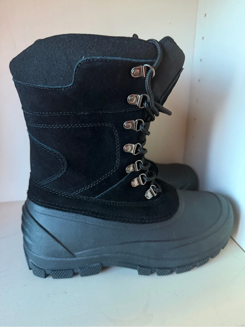 NEW Kids 4 Black Winter Snow Boots